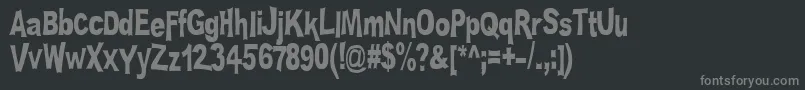 Czcionka Platsch – szare czcionki na czarnym tle