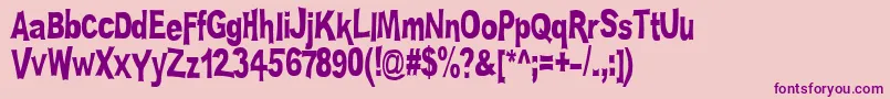 Platsch Font – Purple Fonts on Pink Background