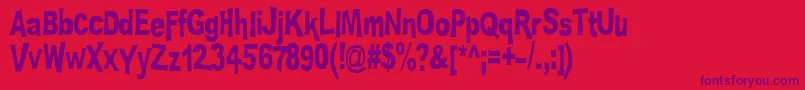 Platsch Font – Purple Fonts on Red Background