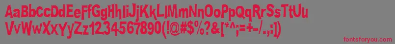 More about Platsch Font Platsch Font – Red Fonts on Gray Background