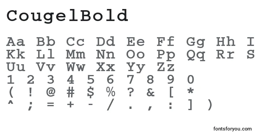 Шрифт CougelBold – алфавит, цифры, специальные символы