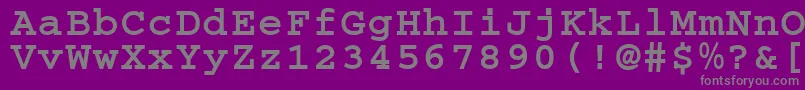 フォントCougelBold – 紫の背景に灰色の文字