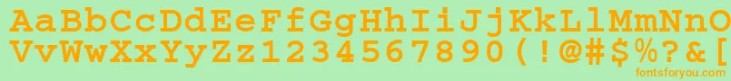 CougelBold Font – Orange Fonts on Green Background