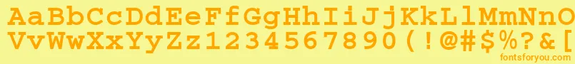 CougelBold Font – Orange Fonts on Yellow Background