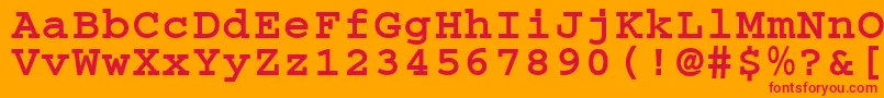 CougelBold Font – Red Fonts on Orange Background