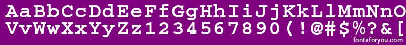 CougelBold Font – White Fonts on Purple Background