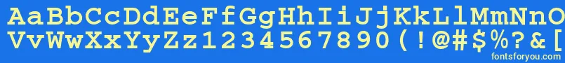 CougelBold Font – Yellow Fonts on Blue Background