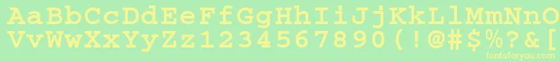 CougelBold Font – Yellow Fonts on Green Background