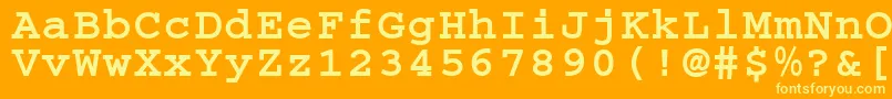 CougelBold Font – Yellow Fonts on Orange Background