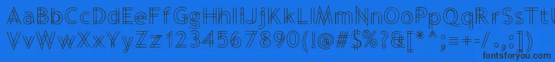 Blueprinted Font – Black Fonts on Blue Background