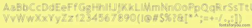 Blueprinted Font – Gray Fonts on Yellow Background