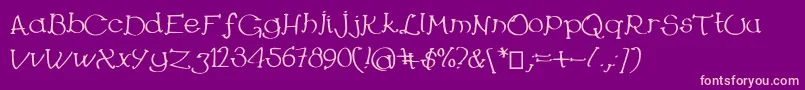 fuente Lesjoursheureux – Fuentes Rosadas Sobre Fondo Morado