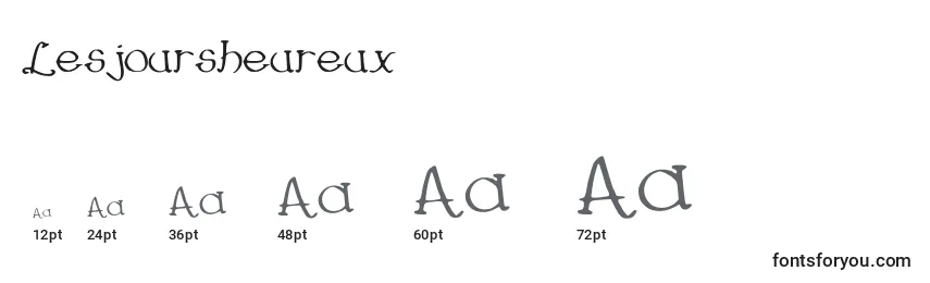 Размеры шрифта Lesjoursheureux
