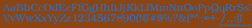 Шрифт Kacstfarsi – синие шрифты на коричневом фоне