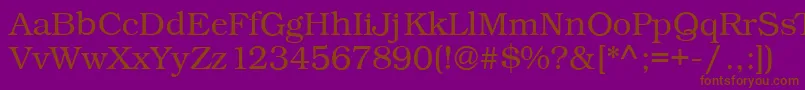 Kacstfarsi Font – Brown Fonts on Purple Background