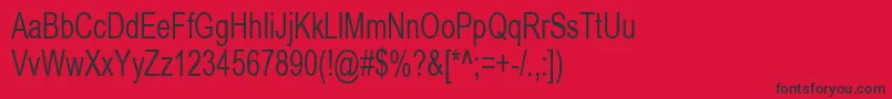 フォントArial70n – 赤い背景に黒い文字