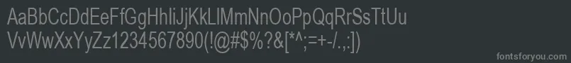 フォントArial70n – 黒い背景に灰色の文字