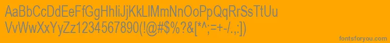 フォントArial70n – オレンジの背景に灰色の文字