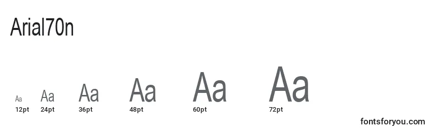 Arial70n Font Sizes