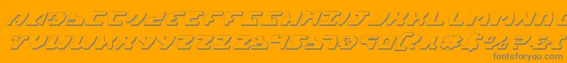 Gyrfalcon3DItalic-Schriftart – Graue Schriften auf orangefarbenem Hintergrund