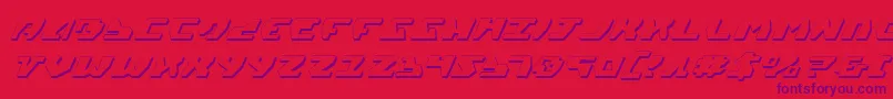 Gyrfalcon3DItalic Font – Purple Fonts on Red Background