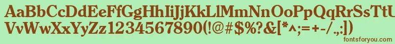 ClearfacelhBold Font – Brown Fonts on Green Background