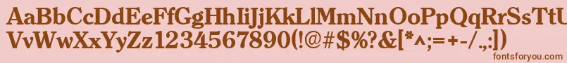 ClearfacelhBold Font – Brown Fonts on Pink Background