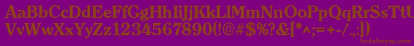 ClearfacelhBold Font – Brown Fonts on Purple Background