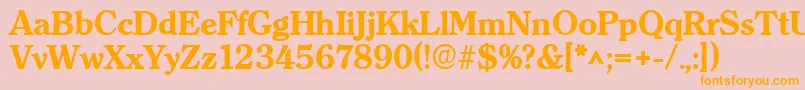 ClearfacelhBold Font – Orange Fonts on Pink Background