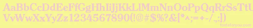 ClearfacelhBold Font – Pink Fonts on Yellow Background