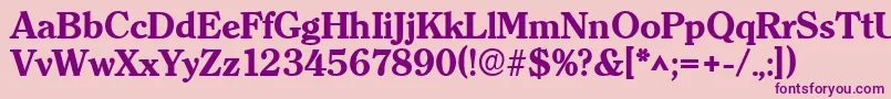 ClearfacelhBold Font – Purple Fonts on Pink Background