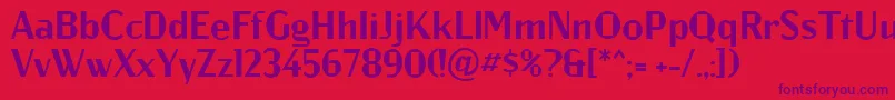 Jagz Font – Purple Fonts on Red Background