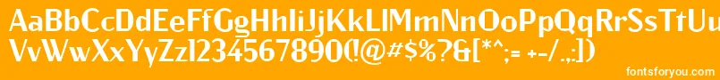 Jagz Font – White Fonts on Orange Background