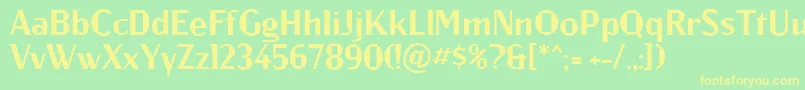 Jagz Font – Yellow Fonts on Green Background