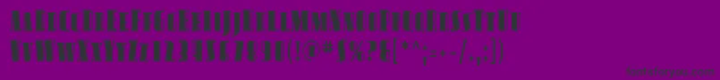 Fonte Sfavondalesccond – fontes pretas em um fundo violeta