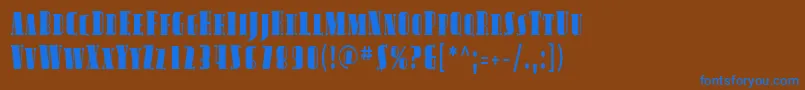Sfavondalesccond Font – Blue Fonts on Brown Background
