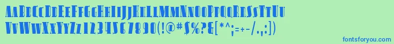 Sfavondalesccond Font – Blue Fonts on Green Background