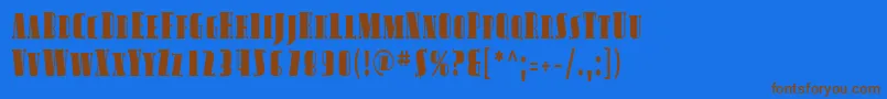 Sfavondalesccond Font – Brown Fonts on Blue Background