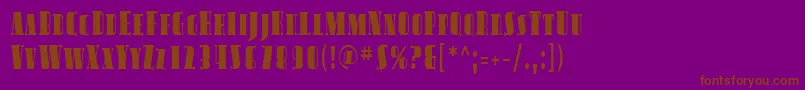 フォントSfavondalesccond – 紫色の背景に茶色のフォント