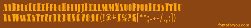 Sfavondalesccond Font – Orange Fonts on Brown Background