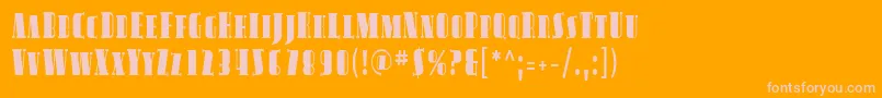 Sfavondalesccond-fontti – vaaleanpunaiset fontit oranssilla taustalla