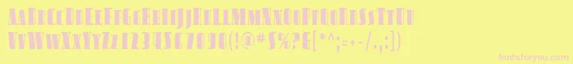 Sfavondalesccond Font – Pink Fonts on Yellow Background