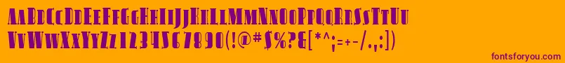 Sfavondalesccond Font – Purple Fonts on Orange Background