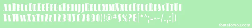 Sfavondalesccond Font – White Fonts on Green Background