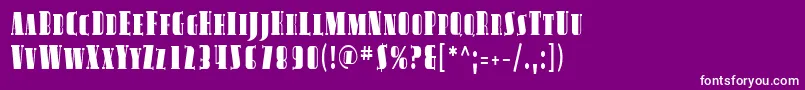 Sfavondalesccond Font – White Fonts on Purple Background