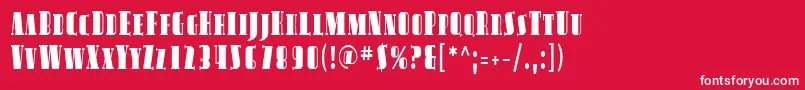 Sfavondalesccond Font – White Fonts on Red Background
