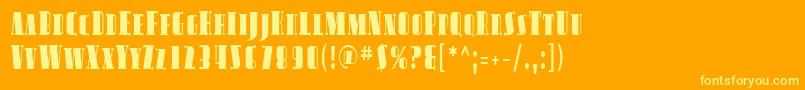 Sfavondalesccond Font – Yellow Fonts on Orange Background