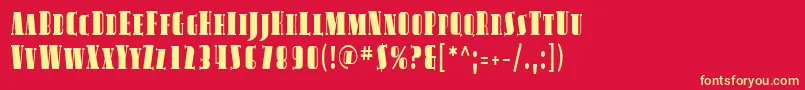 Sfavondalesccond Font – Yellow Fonts on Red Background