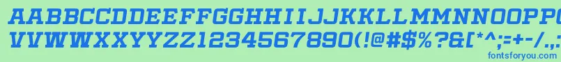 SlabbyPricesItalic Font – Blue Fonts on Green Background