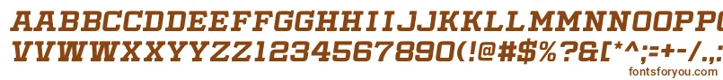 Шрифт SlabbyPricesItalic – коричневые шрифты на белом фоне
